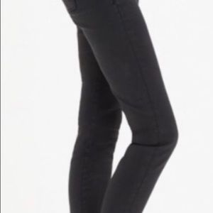 Madewell coated skinny skinny elastic back denim